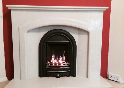 Gas fireplace installed